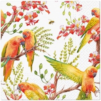 Exotic Birds luncheon napkins